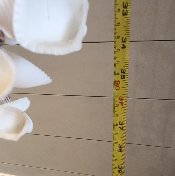 Vintage 70s seashell chula hanging chandelier windchime mobile - Picture 4 of 5